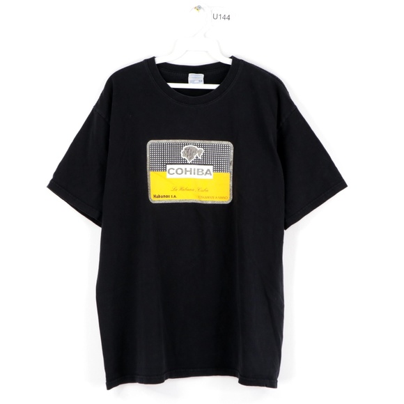 Vintage 90s Streetwear Cohiba Cigar T Shirt Black - Picture 1 of 8